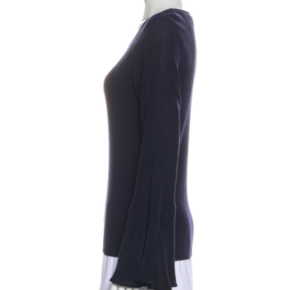 SANDRO Scoop Neck Long Sleeve Top - Picture 2 of 3